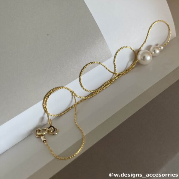 Swarovski Pearl Snake Chain Necklace – 14K Gold Filled