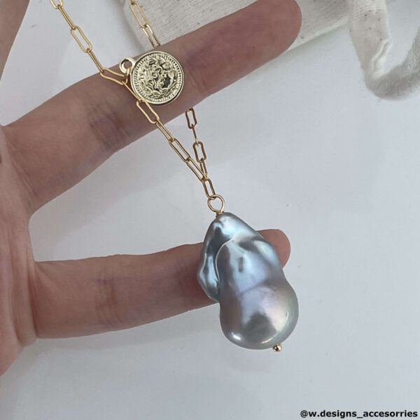 Large Baroque Pearl Necklace - 14K Gold Filled