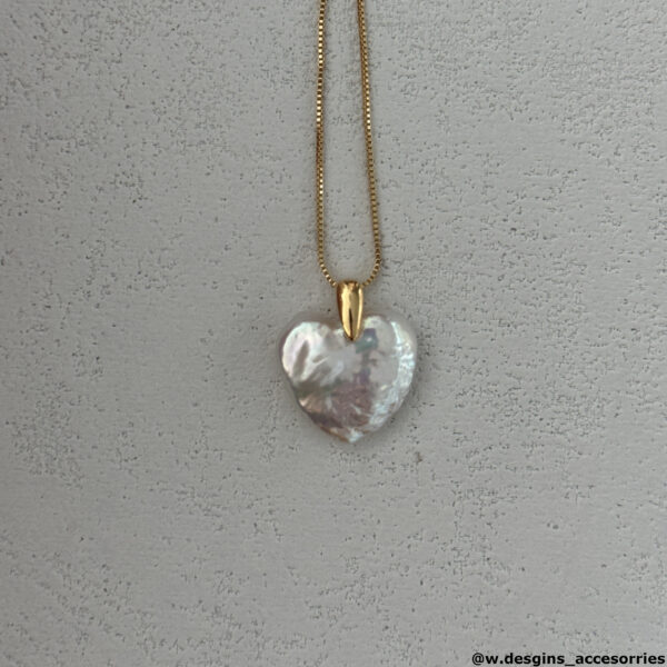 Heart-Shaped Baroque Pearl Necklace — 14K Gold Filled